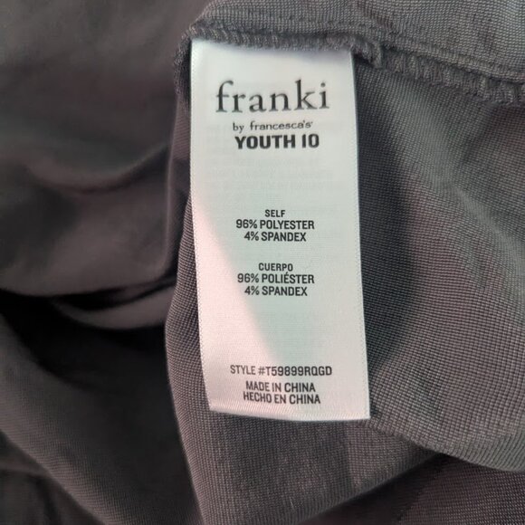 NWT. Franki by Francesca’s * Oversized Velvet T-Shirt Dress– Youth Size 10 - Picture 7 of 7